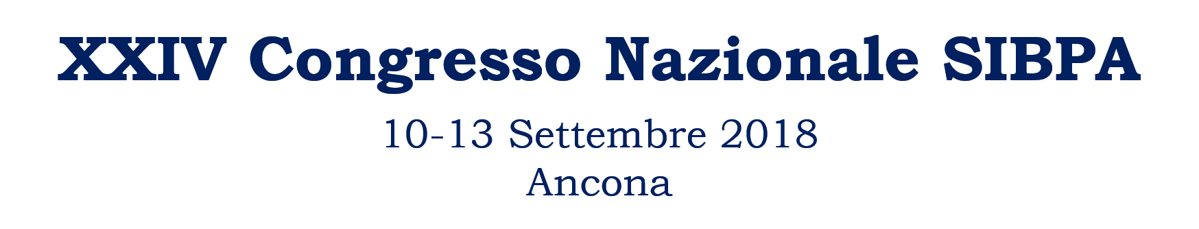 XXIV Congresso Nazionale SIBPA - 2018